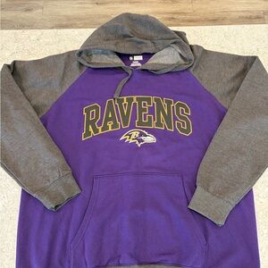 Baltimore Ravens NFL Apparel Purple and Gray  Hoodie-XL
